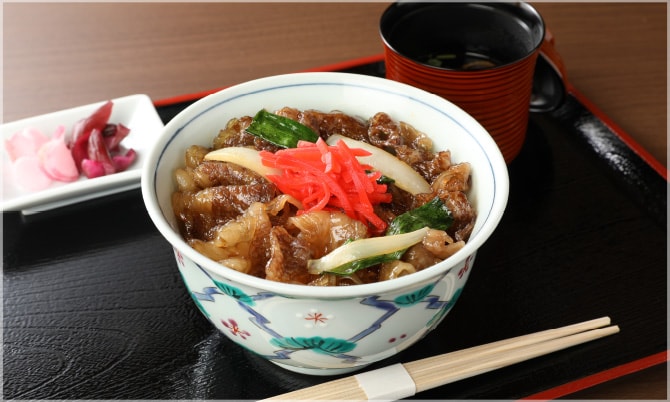 近江牛ロース牛丼定食